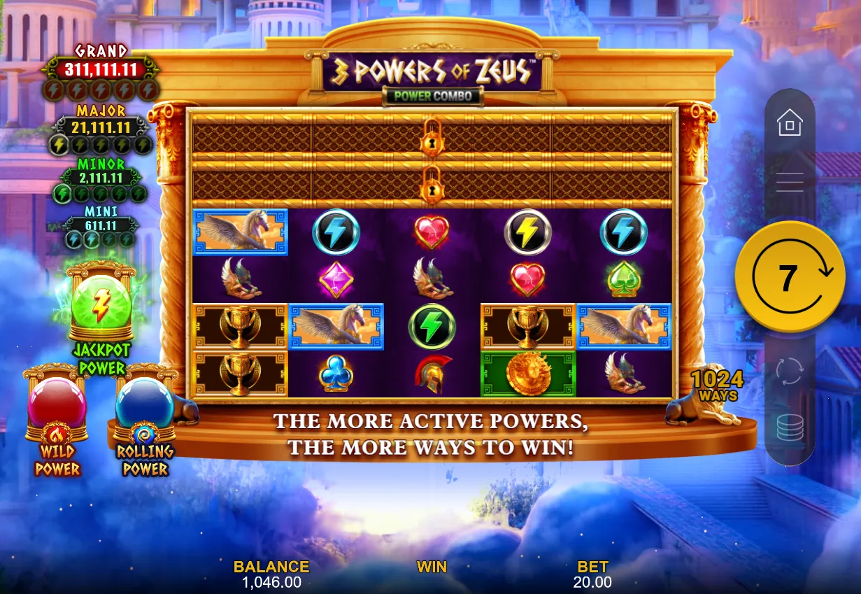 3 Powers of Zeus: Power Combo Slot